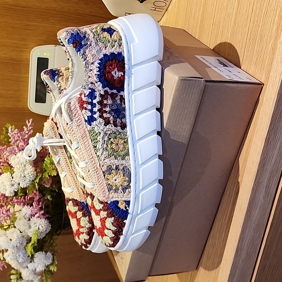 NWB Free People Catch me if you can Crochet Sneakers - Picture 7 of 14